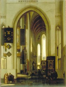 Interior of a Church with Figures